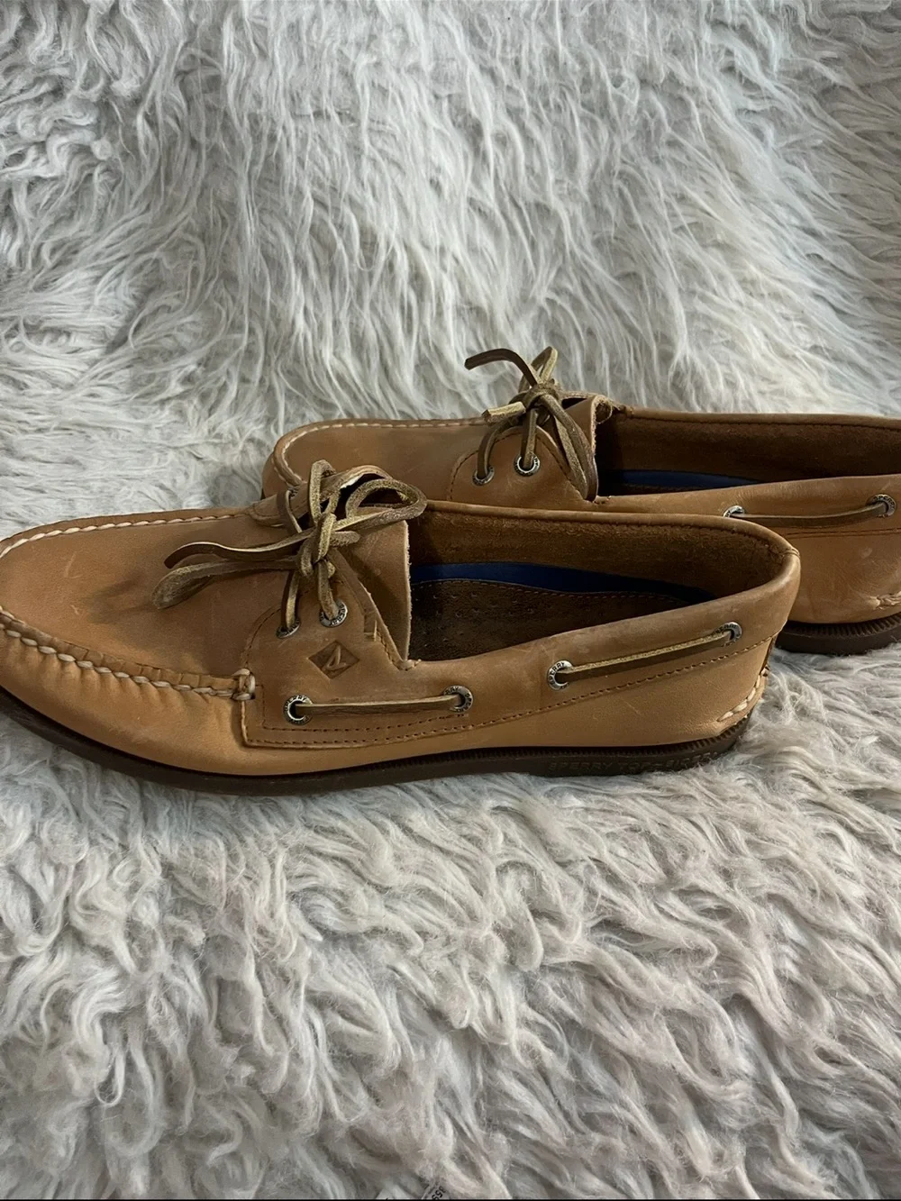 Sperry Light Brown Leather Boat Shoes